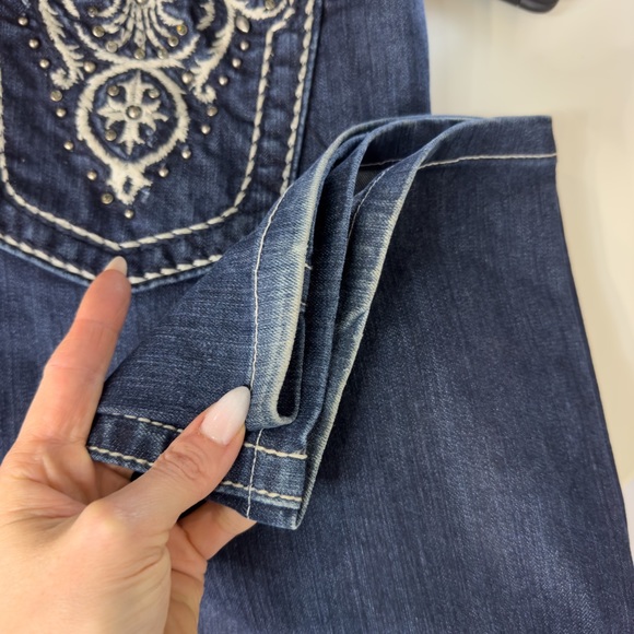 MISS ME Bootcut Jeans with contrast stitching, embroidered & rhinestones - Picture 13 of 14